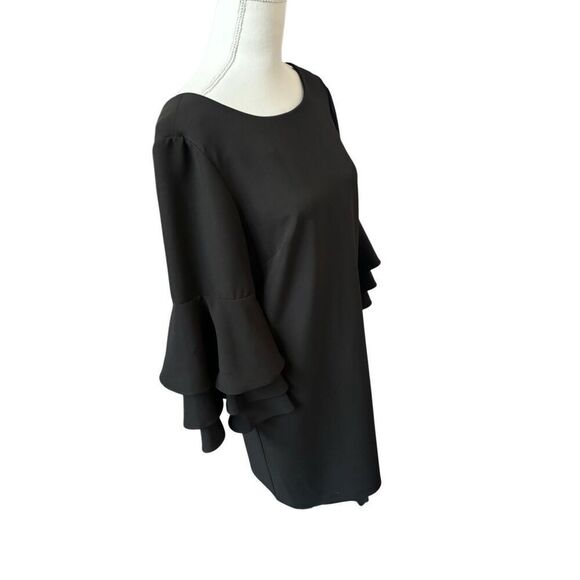 Nicole Miller Studio Black Ruffle Sleeve Dress – Size 8 (NWT) new with tags - Picture 9 of 10